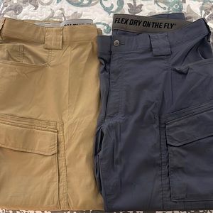 Two Pair Men’s 44x28 Duluth Trading Company Cargo Pants Excellent Condition